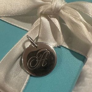 Tiffany & Co LARGE around initial disk “A” charm